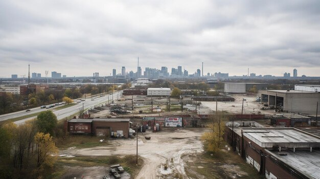 Une photo des horizons urbains dans les zones industrielles