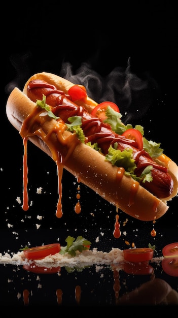 une photo de hot-dog