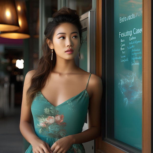 Une photo hyperréaliste de la beauté d'une femme asiatique