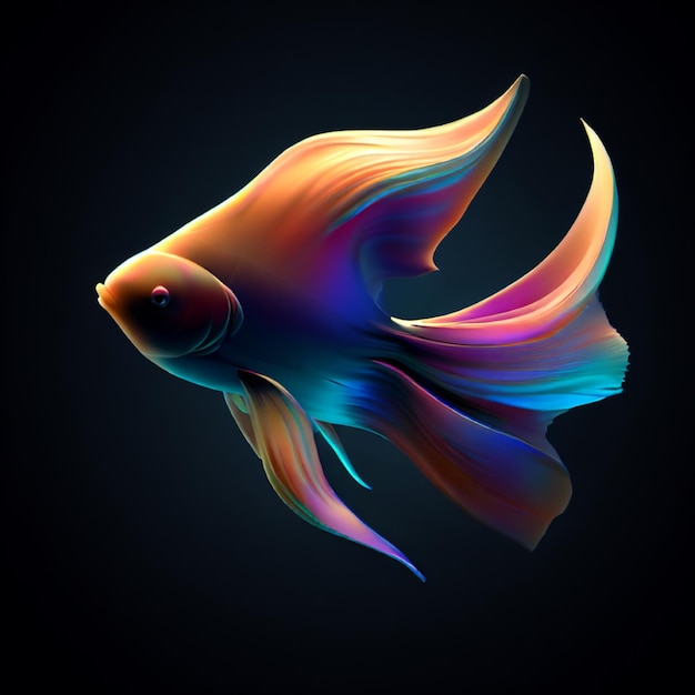 Photo d'une icône de logo de poisson AI