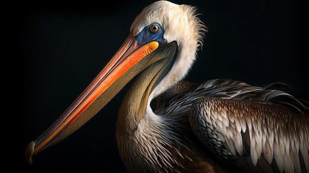 Photo d'identité de Pelican prise avec un objectif de 50 mm