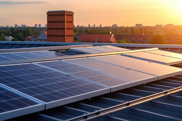 Une photo d'une installation de panneaux solaires sur un toit