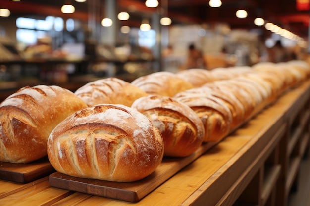 photo de l'intérieur du pain du supermarché