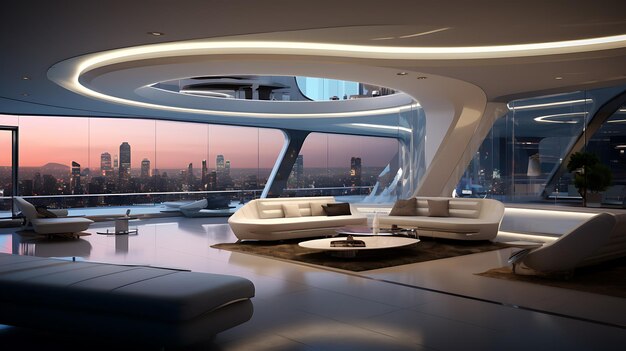 Photo d'intérieur futuriste