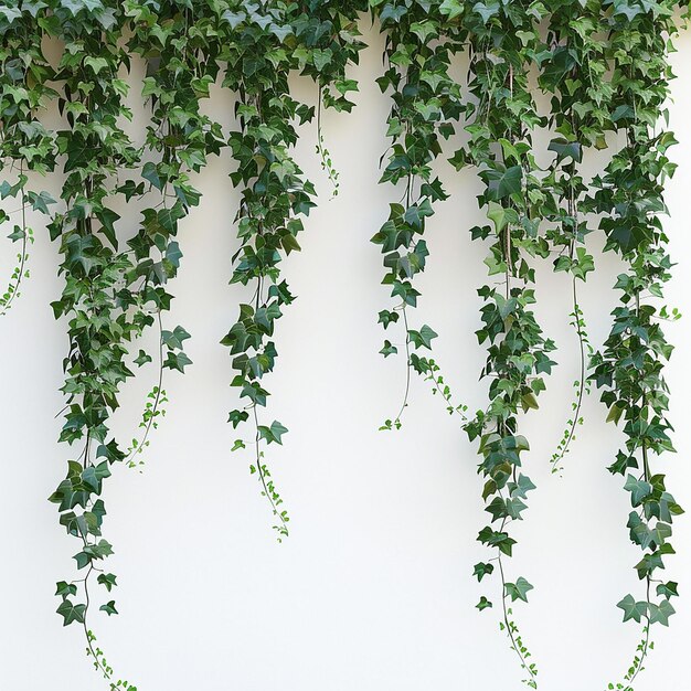 Photo une photo d'ivy wall sur un fond blanc