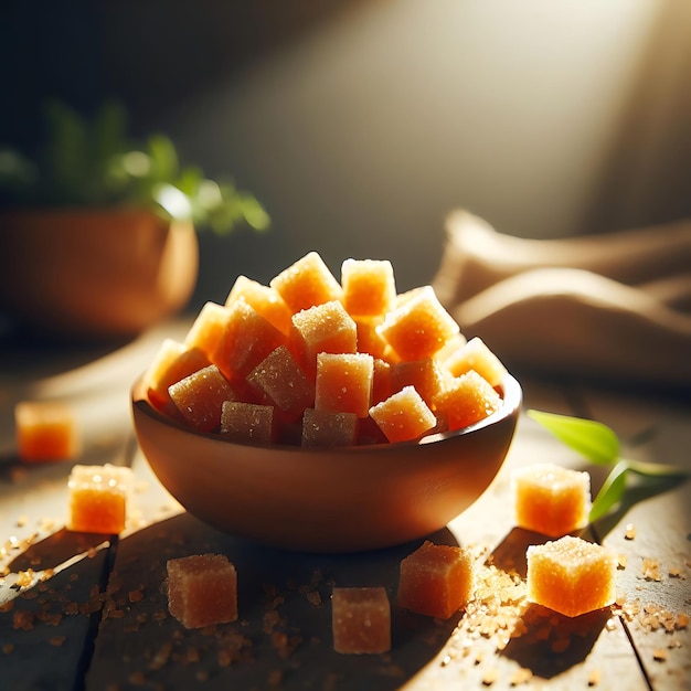 Photo une photo de jaggery en bonne santé avec un fond