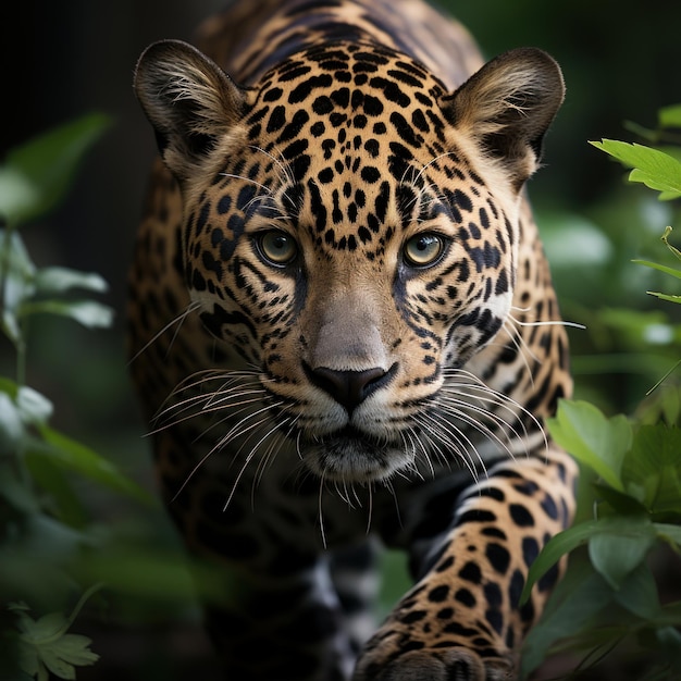 Photo une photo d'un jaguar mystérieux et insaisissable