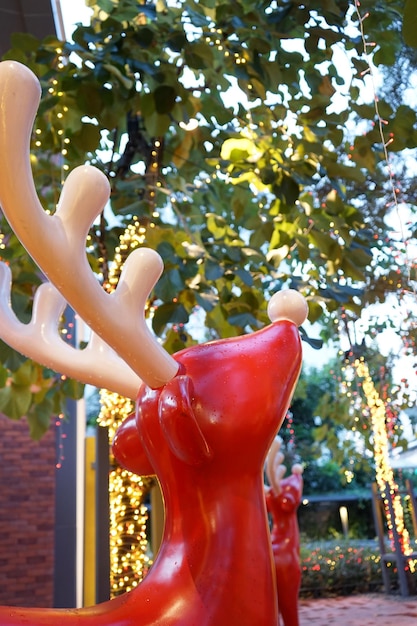 Une photo d'un jardin de Noël dans un centre commercial.