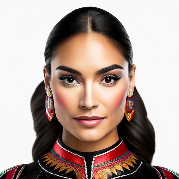 Photo d'une jeune femme latine à la peau idéale pour les produits de beauté Generative AI