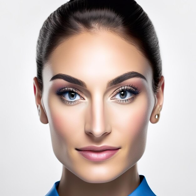 Photo d'une jeune femme à la peau parfaite Generative AI