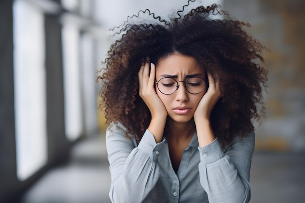 photo d'une jeune femme souffrant d'anxiété