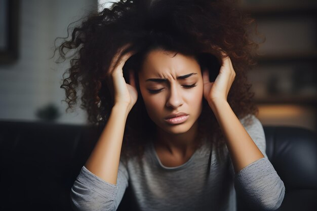 photo d'une jeune femme souffrant d'anxiété