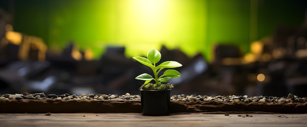 Photo jeune plantation de plantes vertes en croissance Journée mondiale des plantes générative ai