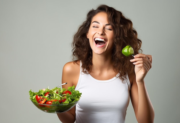 Photo de jeunes mangeant des aliments sains et buvant des jus sains