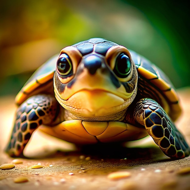 Photo d'une jolie tortue dans la forêt