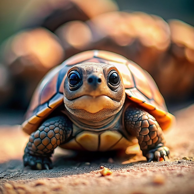 Photo d'une jolie tortue dans la forêt