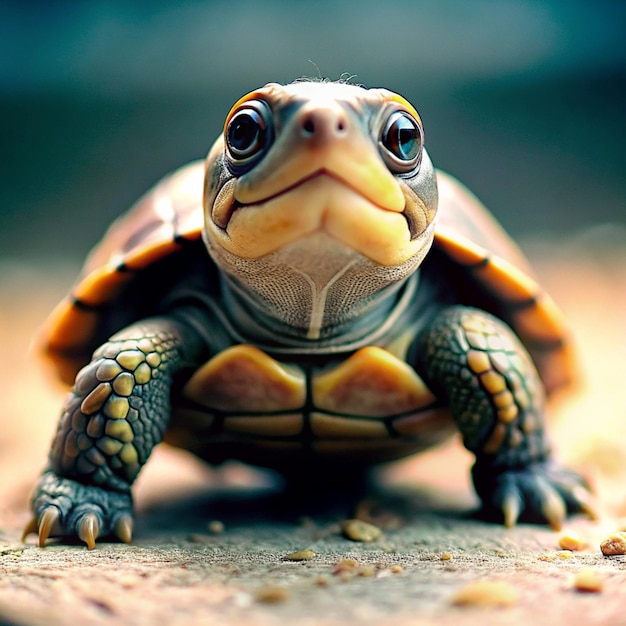 Photo d'une jolie tortue dans la forêt