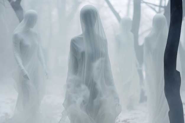Photo une photo de la journée blanche des fantômes étincelants