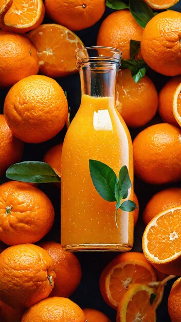 Photo une photo de jus d'orange