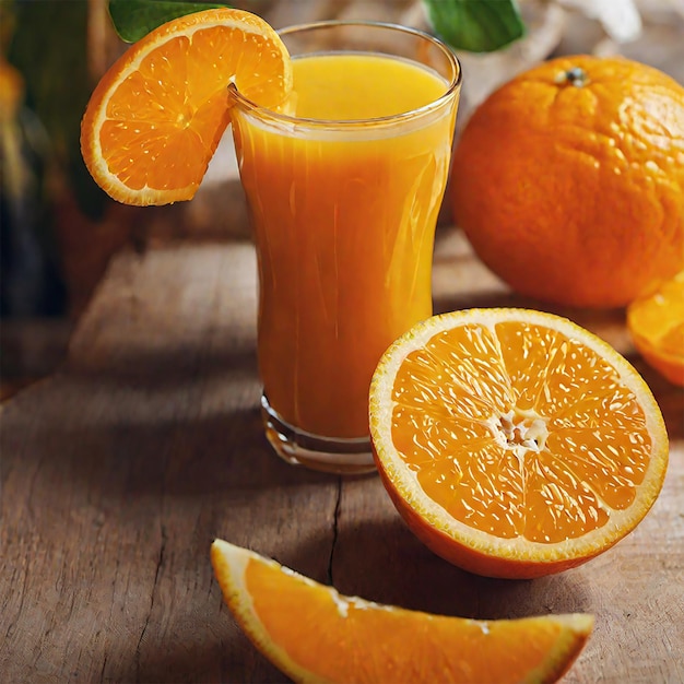 Une photo de jus d'orange