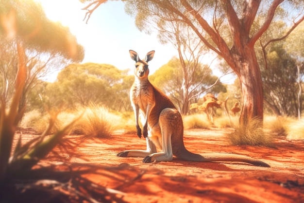 Photo une photo de kangourou.