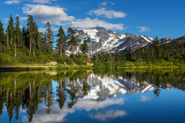 Photo lac et mont Shuksan, Washington