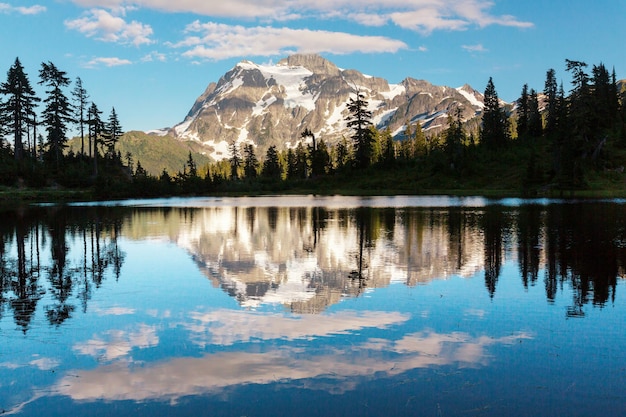 Photo lac et mont Shuksan, Washington