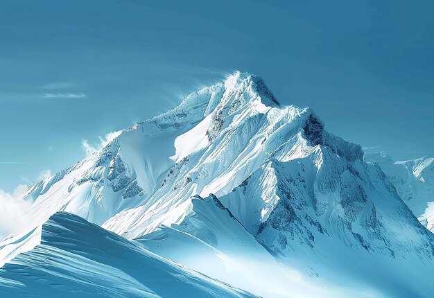 Photo d'un lac avec une montagne en arrière-plan des montagnes de neige des papiers peints de montagne