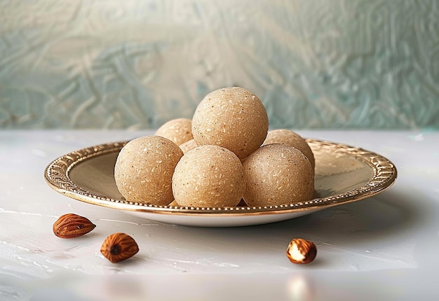 Photo de ladoo laddu motichoor laddu des bonbons traditionnels indiens