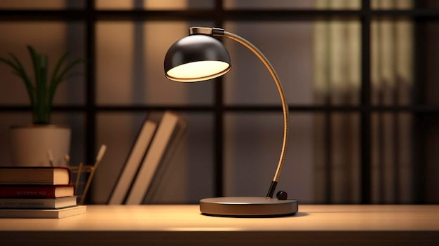 Une photo d'une lampe de bureau élégante et moderne