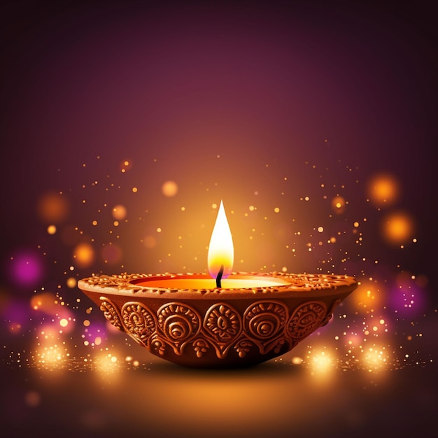 Une photo de la lampe de Diwali