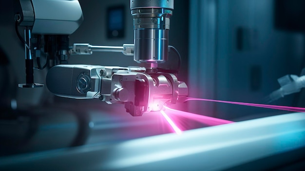 Une photo d'un laser en action lors d'une vision précise