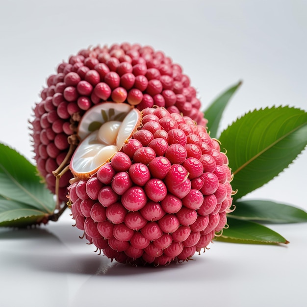 Photo de litchi isolé en arrière-plan