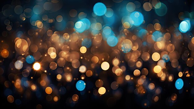 Photo de lumières bokeh sur fond noir