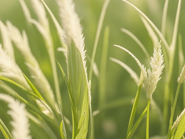 Photo macro en gros plan de l'herbe Kush également connue sous le nom de kash ful avec la lumière blanche du soleil en arrière-plan