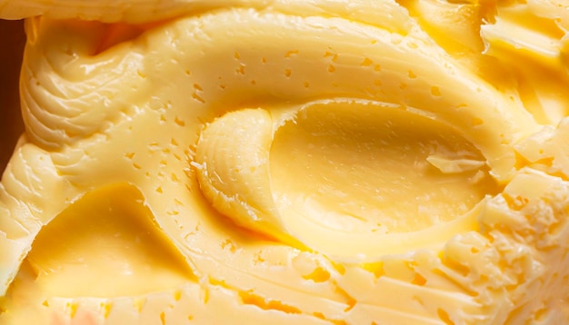 Photo macro de la texture du beurre