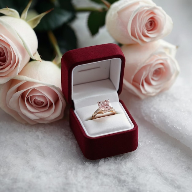 une photo d'une magnifique bague en diamant de luxe