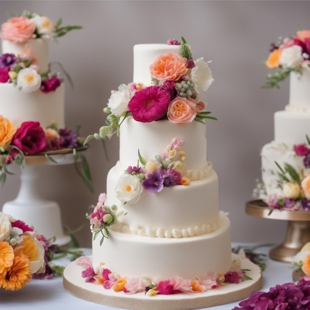 Photo magnifique gâteau de mariage