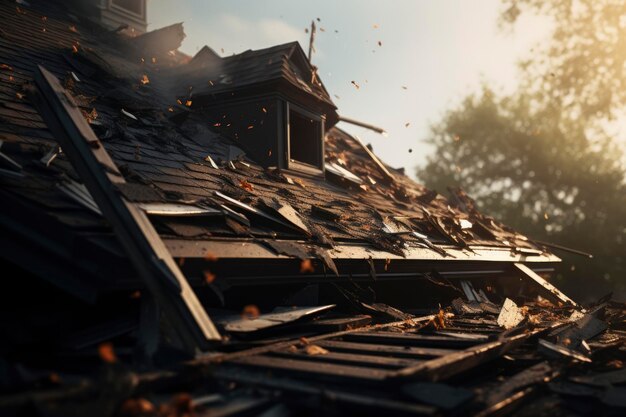 Une photo d'une maison abandonnée