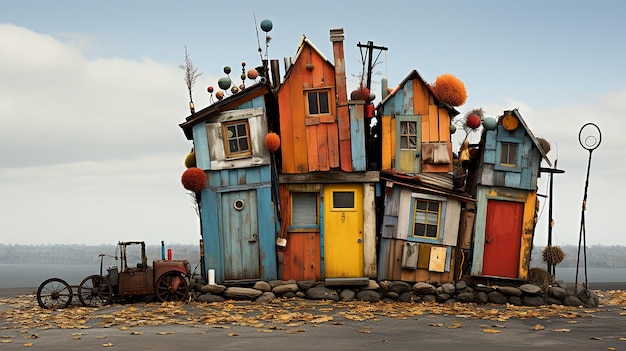 photo de la maison en bois