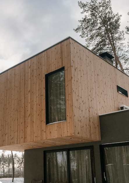 Photo photo de maison immobilière moderne pour une affiche sur les réseaux sociaux