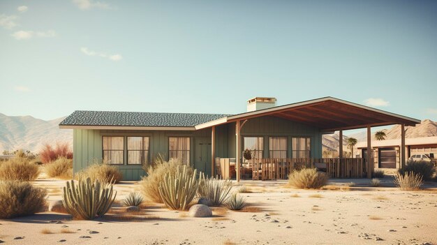 Une photo d'une maison de style ranchiste minimaliste