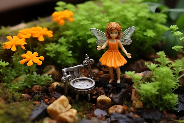 Photo de Marigold dans un jardin de fées