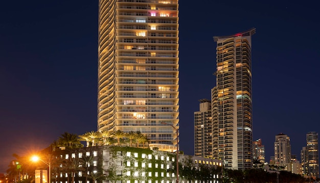 Photo de miami floride usa skyline du centre-ville