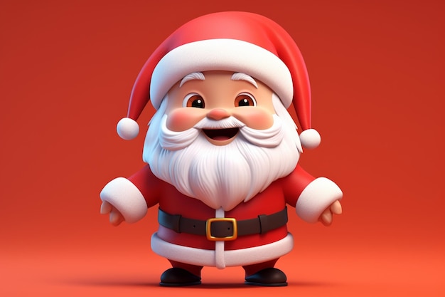 Photo d'un mignon petit personnage du Père Noël en 3D
