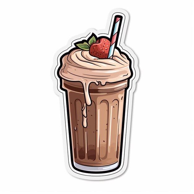 Une photo de milkshake d'été froid