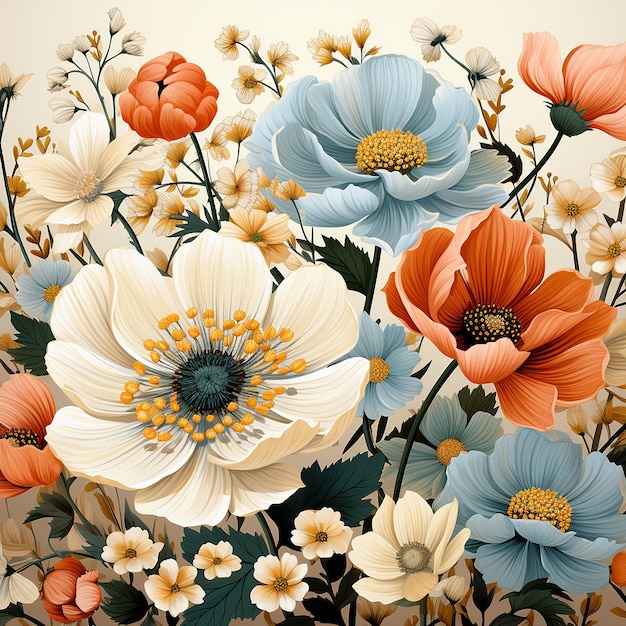 Photo d'un motif de fleur d'été