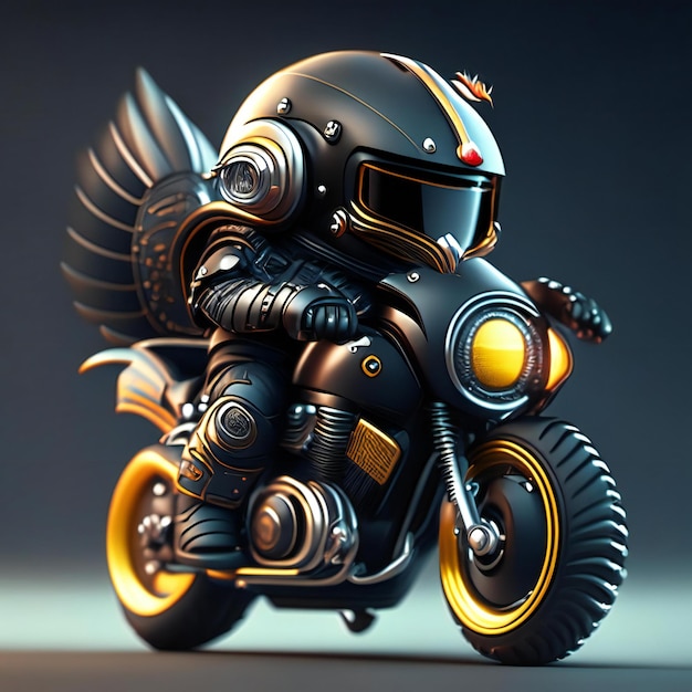 une photo d'une moto avec un casque dessus