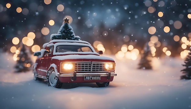 Photo de Noël fête joyeuse décoration des lumières et des moments joyeux médias sociaux amp design festif