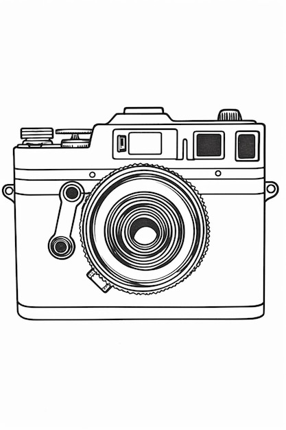 une photo en noir et blanc d'un appareil photo avec une lentille générative ai